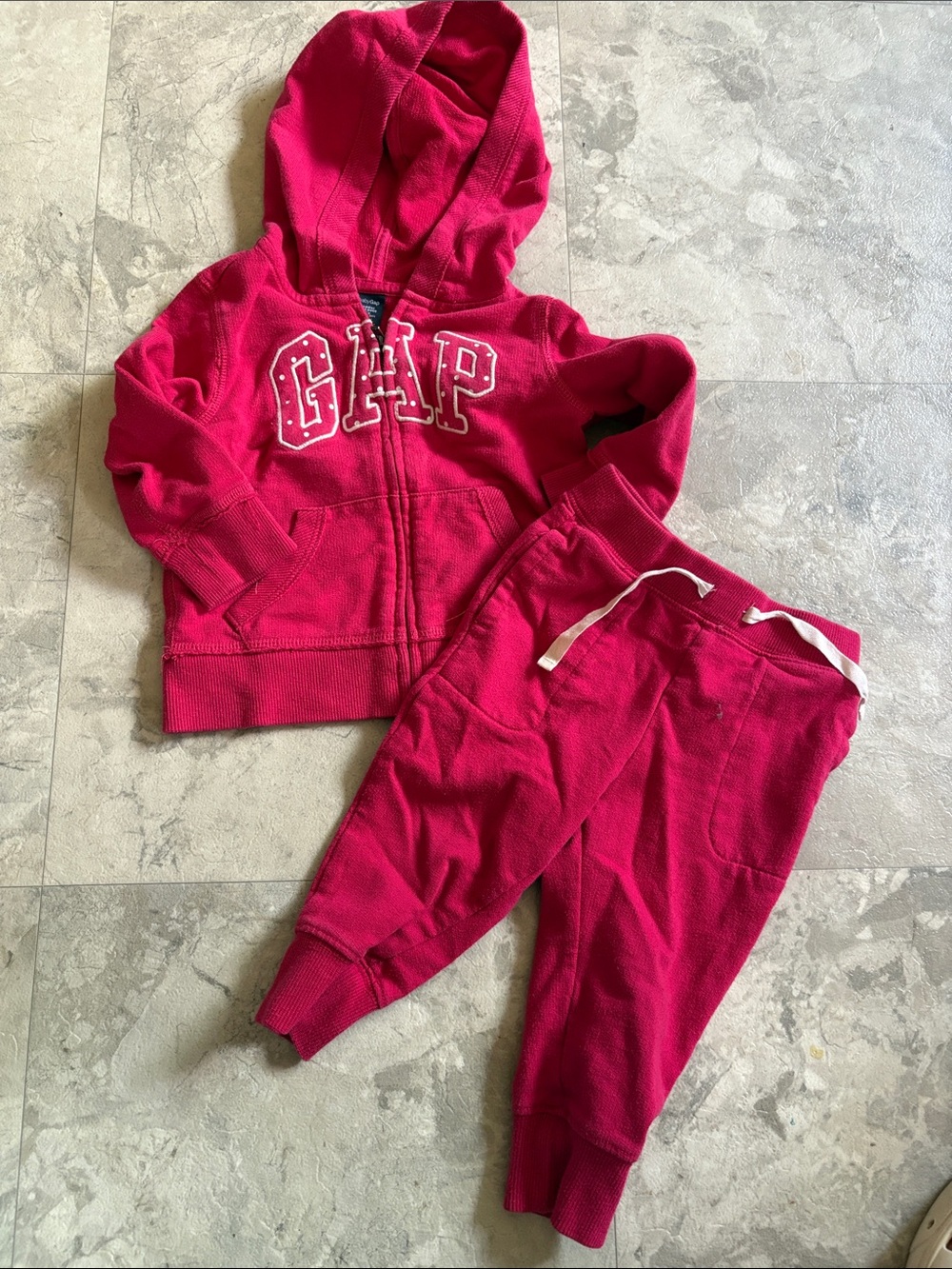 GAP Kids Fuchsia Zip Hoodie and Joggers Set